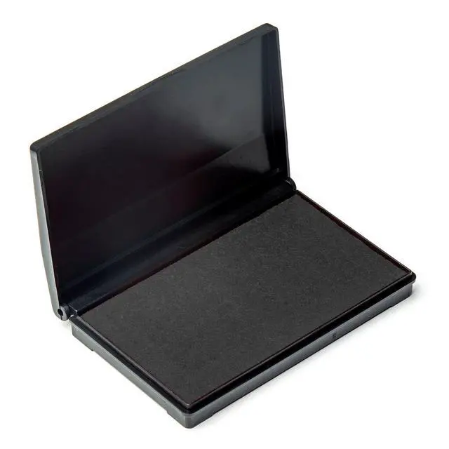 Alt view image 2 of 7 - Ink Pad for Rubber Stamps, Stamp Pad for Clear Impression Stamping, Quality Felt Pad Black Ink, Red Ink, Blue Ink (Black, S (2 * 3.5))