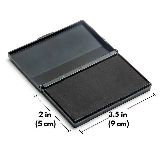 Alt view image 7 of 7 - Ink Pad for Rubber Stamps, Stamp Pad for Clear Impression Stamping, Quality Felt Pad Black Ink, Red Ink, Blue Ink (Black, S (2 * 3.5))