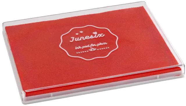 Main image of Ink Pad, 5x4'' Washable Stamp Ink Pad for Kids, Red
