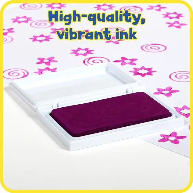 Alt view image 5 of 7 - Washable Stamp Pad for Kids, Pink | Non-Toxic Ink Pad for Stamps, Fade Resistant, Decorate Scrapbooks, Posters and Cards