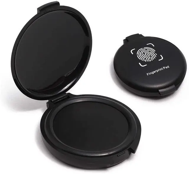 Main image of 1 Pack Thumbprint Fingerprint Ink Pad Stamp Pad for Notary Supplies Identification Security ID Fingerprint Cards Law Enforcement Fingerprint Black Stamp Ink pad