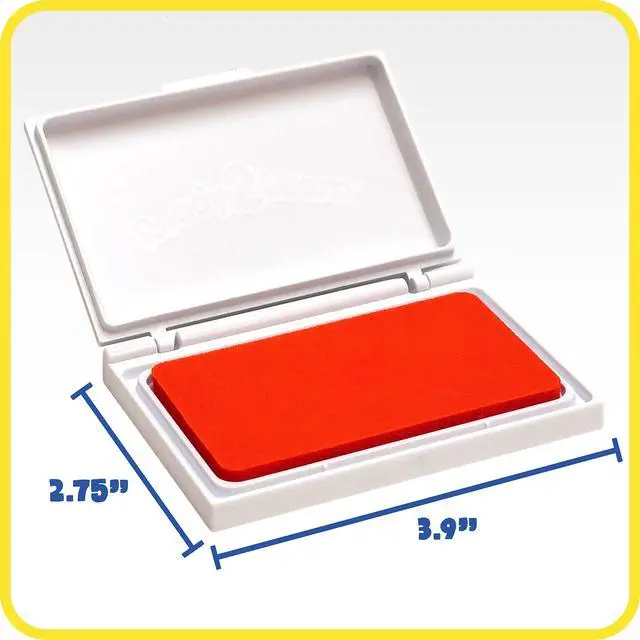 Alt view image 4 of 7 - Washable Stamp Pad for Kids, Orange | Non Toxic Ink Pad for Stamps, Fade Resistant, Decorate Scrapbooks, Posters and Cards