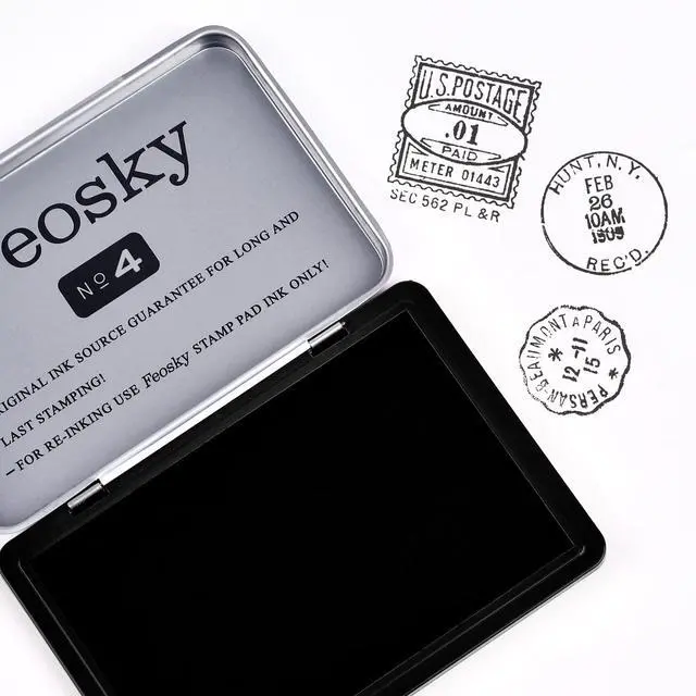 Alt view image 6 of 7 - Ink Pads for Rubber Stamps Small Size 3-1/4" by 2-1/2" inches.(Black)
