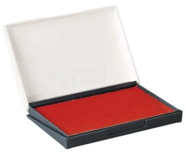 Main image of Premium Quality Felt Rubber Stamp Ink Pad, 2-3/4" x 4-3/8", Durable Lightweight (Red)