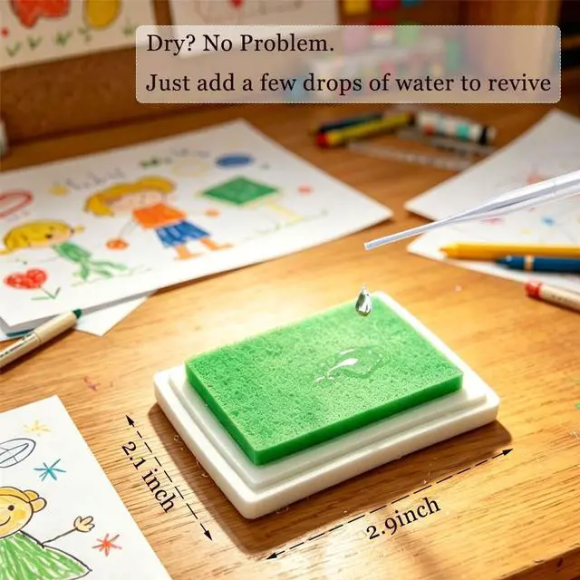 Alt view image 5 of 6 - 6 Pcs Craft Ink Pads Set, Washable Stamp Pads for Kids | 6 Washable Ink Pads Set. Suitable for Rubber Stamps, Paper, Wood, Fabric, and Scrapbooking. Great for Kids and DIY Lovers.