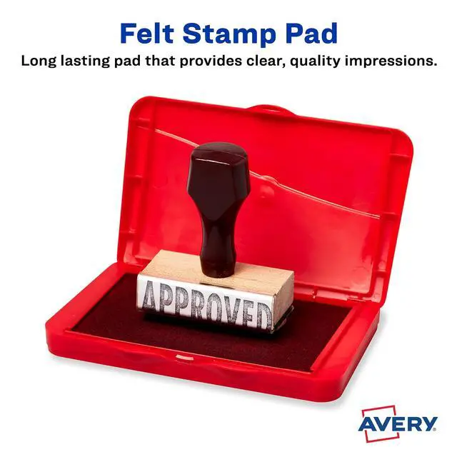 Alt view image 2 of 7 - Carter's Felt Red Stamp Pad, 2.75 x 4.27 Inch Ink Pad (21071)