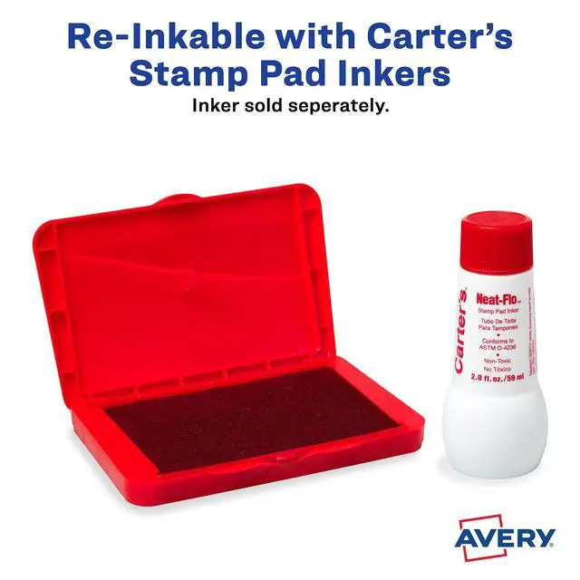 Alt view image 4 of 7 - Carter's Felt Red Stamp Pad, 2.75 x 4.27 Inch Ink Pad (21071)