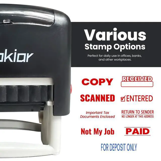 Alt view image 2 of 7 - Copy Stamp Self Inking Rubber Stamp, Copy Stampers for Business, Office | Copy Stamp for Accounting, Bookkeeping, Coding, Legal, Notary, Work, Ordering, Inventory Stamps, Red Ink