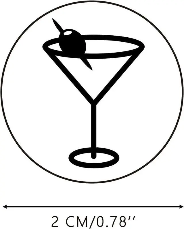 Alt view image 2 of 4 - 2 Pack Martini Stamp Martini Glass Stamper Cocktail Drink Self Inking Stamps