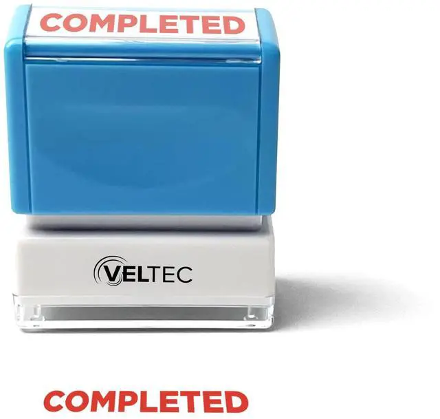 Main image of Premium Pre-Inked Message Stamp, Red Ink (Completed)