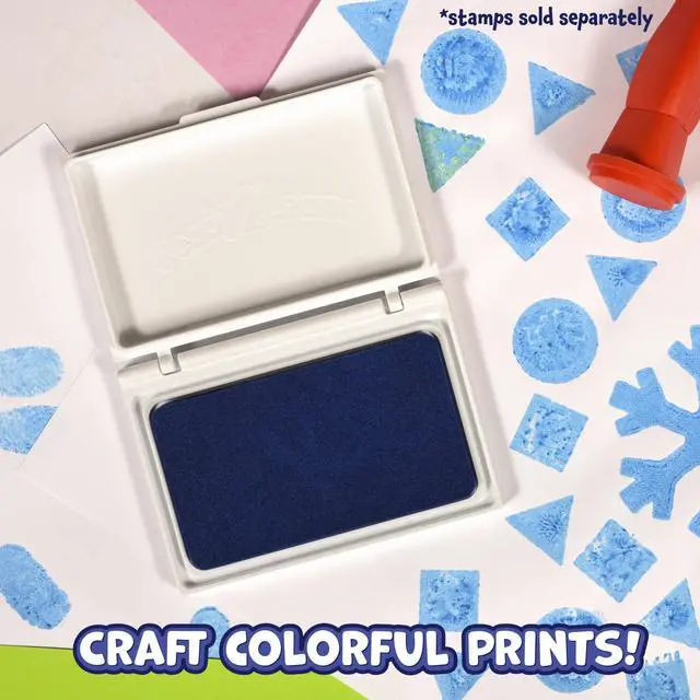 Alt view image 5 of 7 - Washable Stamp Pad for Kids, Blue | Non-Toxic Ink Pad for Stamps, Fade Resistant, Decorate Scrapbooks, Posters and Cards