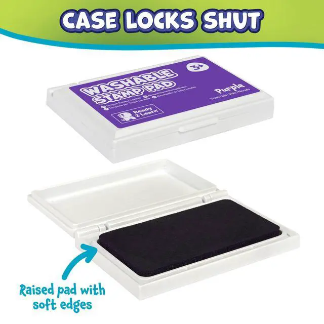 Alt view image 6 of 7 - Washable Stamp Pad for Kids, Purple | Non Toxic Ink Pad for Stamps, Fade Resistant, Decorate Scrapbooks, Posters and Cards