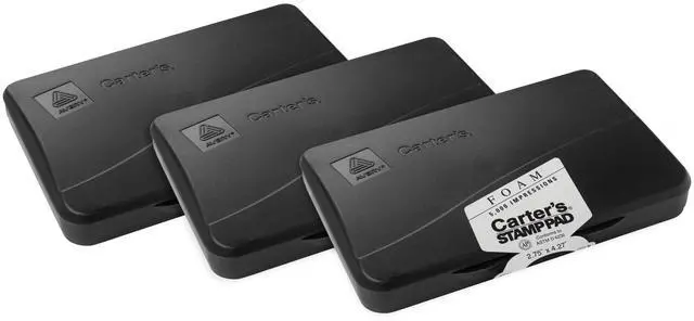 Main image of Carter's Foam Black Stamp Pad, 2.75 x 4.27 Inches, 3 Pack (25603)