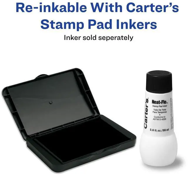 Alt view image 4 of 7 - Carter's Foam Black Stamp Pad, 2.75 x 4.27 Inches, 3 Pack (25603)