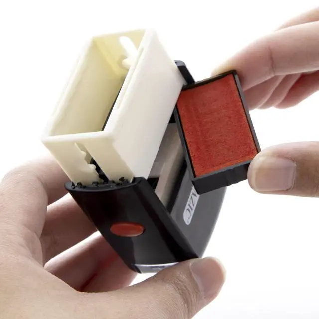 Alt view image 5 of 7 - Paid Self-Inking Rubber Stamp, Red Ink | Removable, Replaceable ink pad for marking invoices and receipts