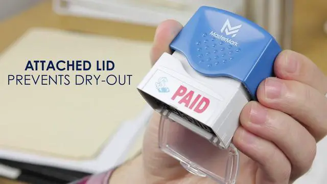Alt view image 4 of 7 - Premium 2-Color Pre-Inked Office Stamp (Paid)