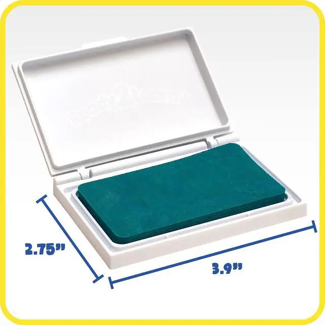 Alt view image 4 of 7 - Washable Stamp Pad for Kids, Turquoise | Fade Resistant, Non Toxic Ink Pad for Stamps, Decorate Scrapbooks, Posters and Cards