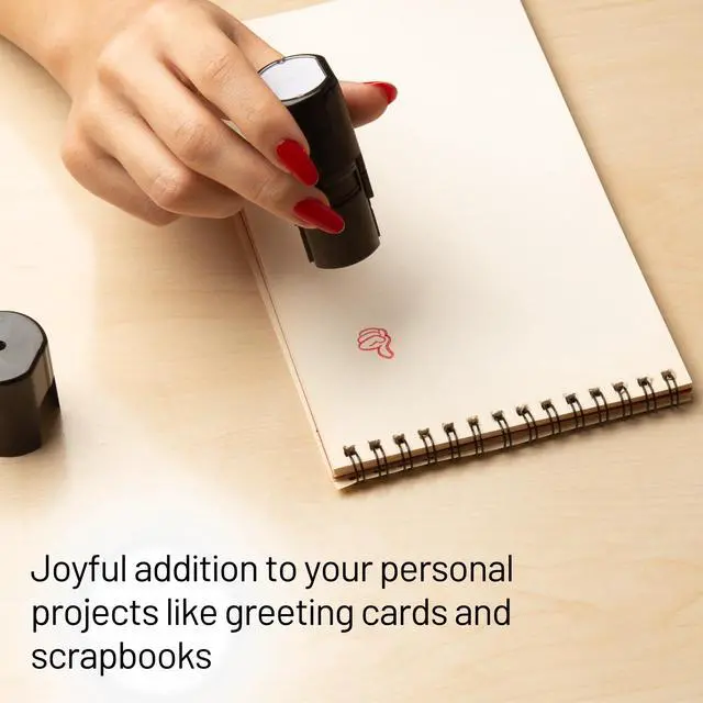 Alt view image 7 of 7 - Self-Inking Stamps for Teachers, Teacher Stamper for Classroom and School, Greeting Cards and Scrapbooks Emoji Stamp (Thumbs Up, Red)