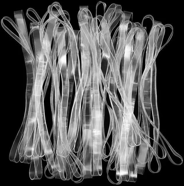 Alt view image 7 of 7 - 100 PCS Clear Rubber Bands for Crafts, 100x5mm Large Rubber Bands for Craft, TPU Heavy Duty Elastics for Home Office Crafts Wrapping and Fixing