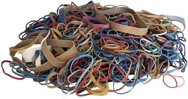 Alt view image 2 of 7 - Rubber Bands Assorted Sizes 0.5 lb Bag Strong Elastic Bands for Home, Office, School, Crafts & Organizing