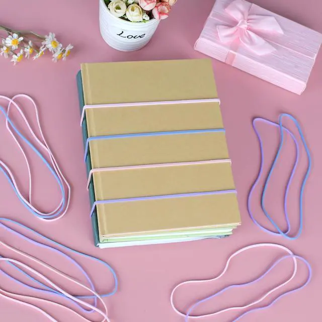 Alt view image 7 of 7 - 120 Pcs Long Rubber Bands, Morandi Colors, Assorted Colors Heavy Duty, Premium Rubber Bands Office Supplies, Home, Kitchen and Office, 7x1/8 Inches