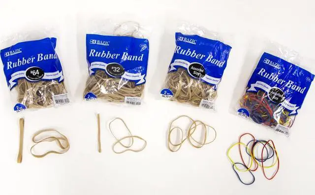 Alt view image 5 of 6 - Assorted Size & Color Rubber Bands, 2 oz Bag | Stretch to bundle papers, Cards, Cash, Supplies