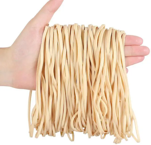 Main image of Large Rubber Bands, 120 Pcs, 7x1/8 Inches, Light Beige Big Rubber Bands, Giant Elastics for Office