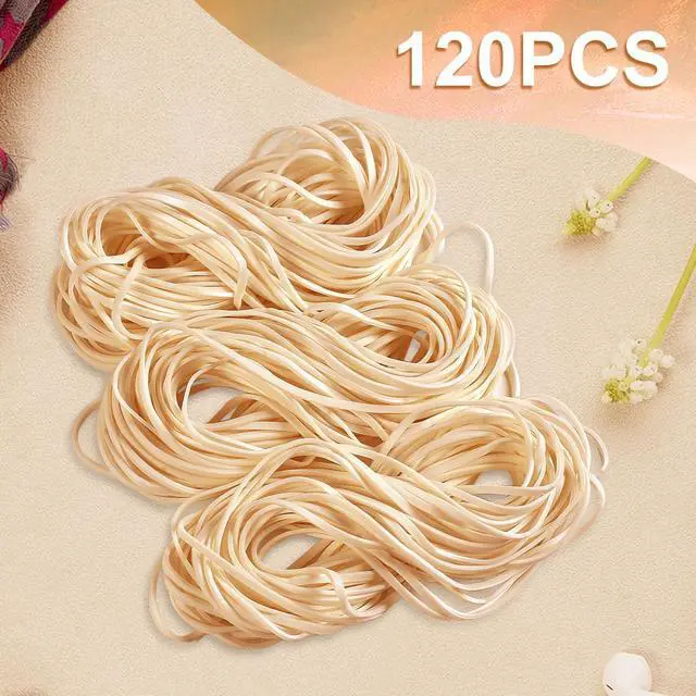 Alt view image 3 of 7 - Large Rubber Bands, 120 Pcs, 7x1/8 Inches, Light Beige Big Rubber Bands, Giant Elastics for Office