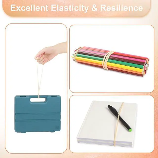 Alt view image 7 of 7 - Large Rubber Bands, 120 Pcs, 7x1/8 Inches, Light Beige Big Rubber Bands, Giant Elastics for Office