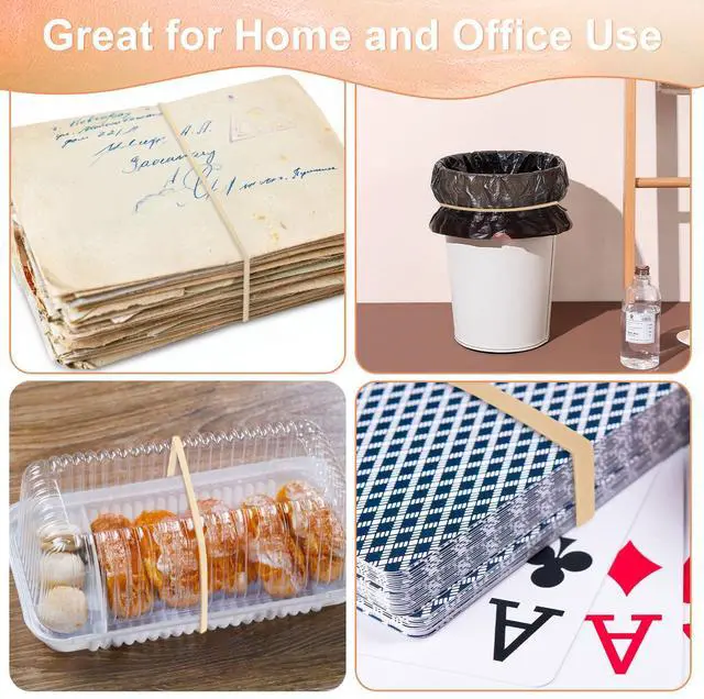 Alt view image 6 of 7 - Large Rubber Bands, 120 Pcs, 7x1/8 Inches, Light Beige Big Rubber Bands, Giant Elastics for Office