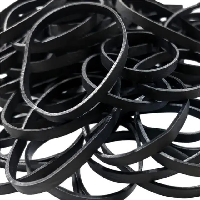Main image of Tactical Rubber Bands Size #64 (3 1/2" x 1/4"), 100 Pcs Black Wide Thick Large Strong Heavy Duty Rubber Bands Heat Cold UV Resistant for Hunting Hiking Outdoor Camping Survival (100)
