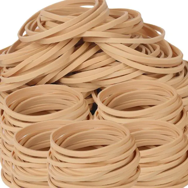 Main image of Rubber Bands 200Pcs Size 32 Elastic Rubber Band Strong Heavy Duty | Beige Small Rubber Band For Office Home Supplies(3" x 1/8'')