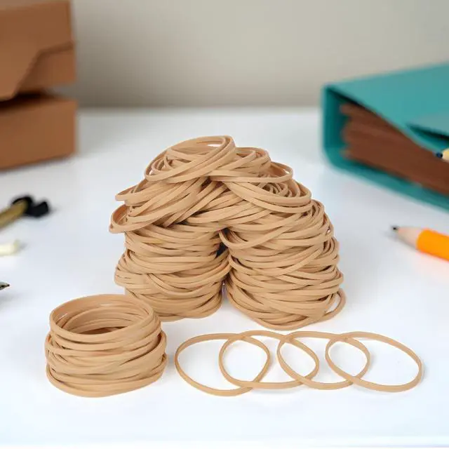 Alt view image 7 of 7 - Rubber Bands 200Pcs Size 32 Elastic Rubber Band Strong Heavy Duty | Beige Small Rubber Band For Office Home Supplies(3" x 1/8'')