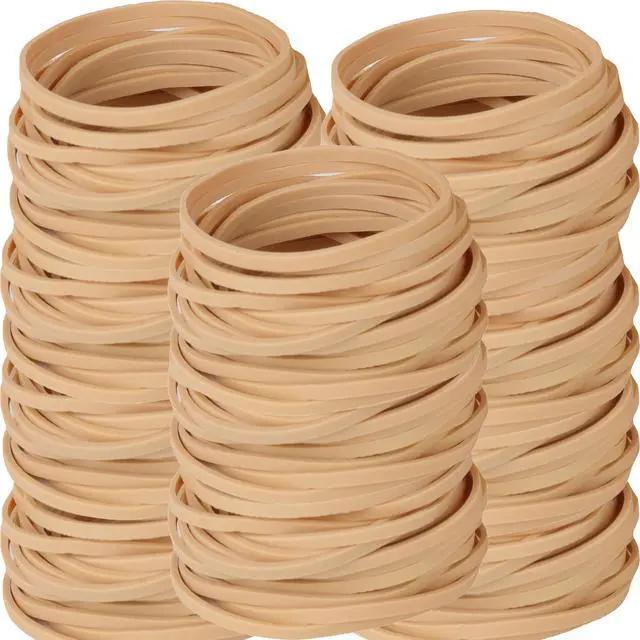 Alt view image 4 of 7 - Rubber Bands 200Pcs Size 32 Elastic Rubber Band Strong Heavy Duty | Beige Small Rubber Band For Office Home Supplies(3" x 1/8'')