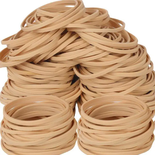Alt view image 3 of 7 - Rubber Bands 200Pcs Size 32 Elastic Rubber Band Strong Heavy Duty | Beige Small Rubber Band For Office Home Supplies(3" x 1/8'')