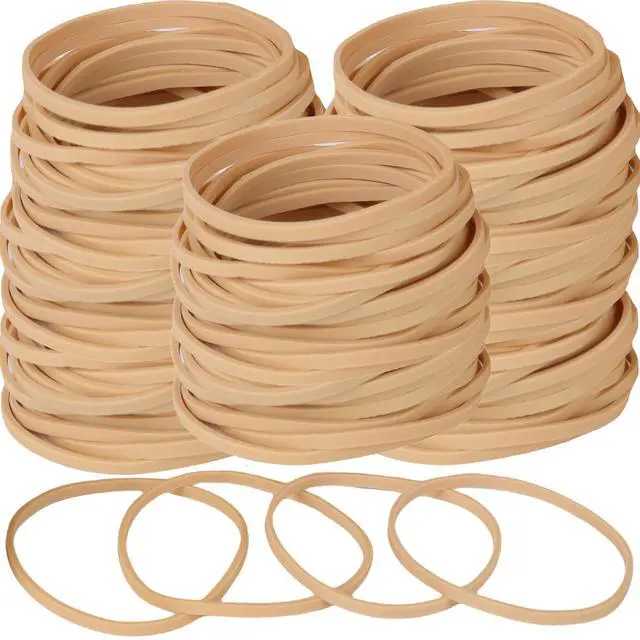 Alt view image 6 of 7 - Rubber Bands 200Pcs Size 32 Elastic Rubber Band Strong Heavy Duty | Beige Small Rubber Band For Office Home Supplies(3" x 1/8'')