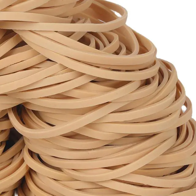 Alt view image 5 of 7 - Rubber Bands 200Pcs Size 32 Elastic Rubber Band Strong Heavy Duty | Beige Small Rubber Band For Office Home Supplies(3" x 1/8'')