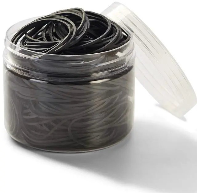 Main image of Rubber Bands 300pcs Black Small Rubber Bands for Office School Home size16 Elastic Band