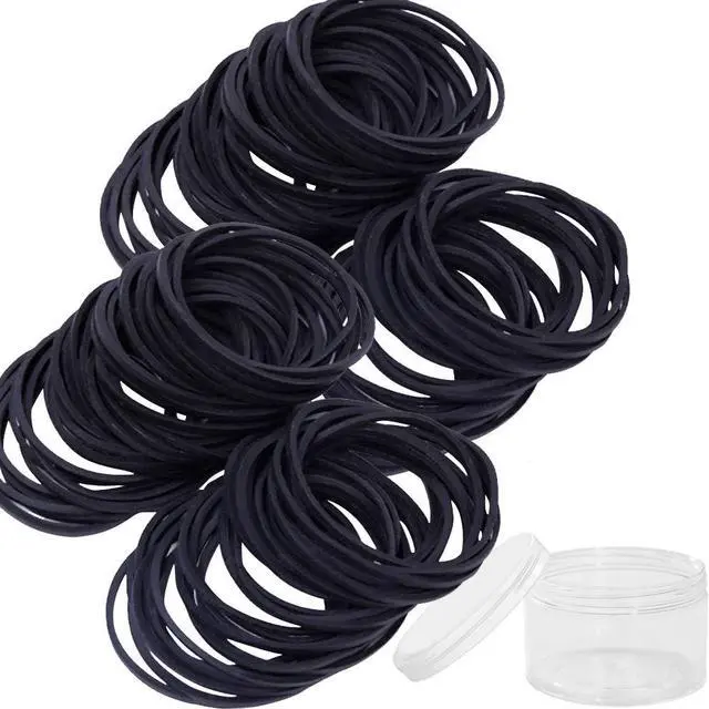 Alt view image 2 of 6 - Rubber Bands 300pcs Black Small Rubber Bands for Office School Home size16 Elastic Band
