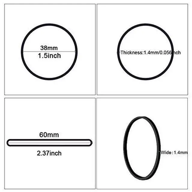 Alt view image 3 of 6 - Rubber Bands 300pcs Black Small Rubber Bands for Office School Home size16 Elastic Band