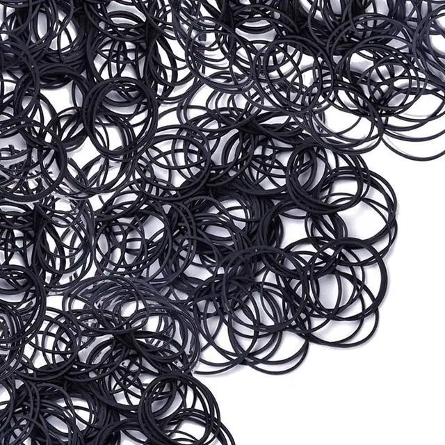 Alt view image 5 of 6 - Rubber Bands 300pcs Black Small Rubber Bands for Office School Home size16 Elastic Band