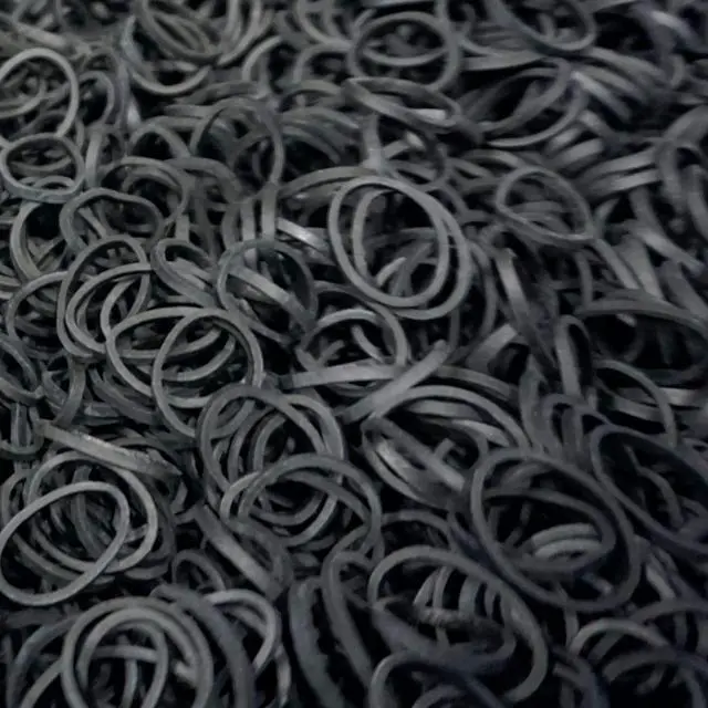Alt view image 6 of 7 - 500 Count Small Rubber Bands for Hair ½" Black- Made in USA - Recloseable Container - Mini Hair Elastics for Braids, Ponytails, Cornrows & Twists Strong Hold Ponytail Holders