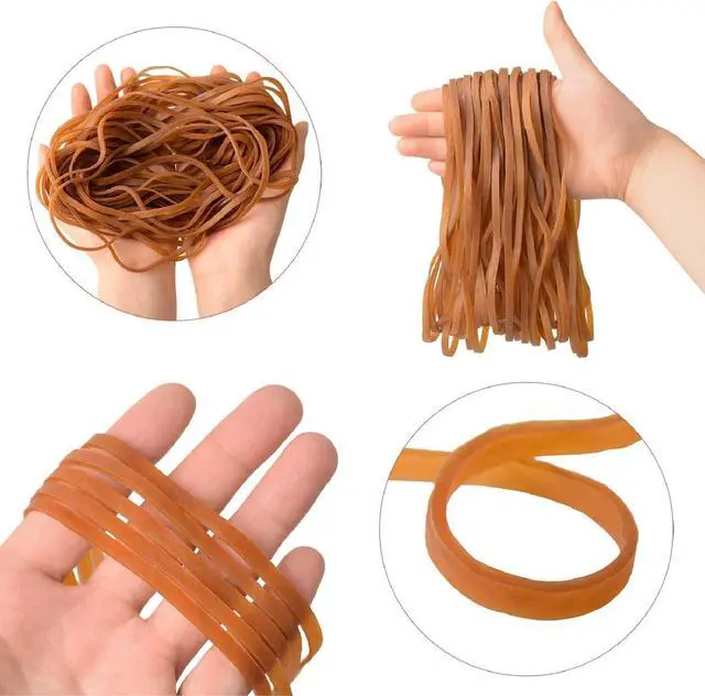 Alt view image 3 of 7 - 60 Pcs Large Rubber Bands Heavy Duty, Heavy Duty Trash Can Band, Strong Elastic Bands for School Home Office Supplies, Garbage Cans, File Folders, (8 x 0.16 Inch)