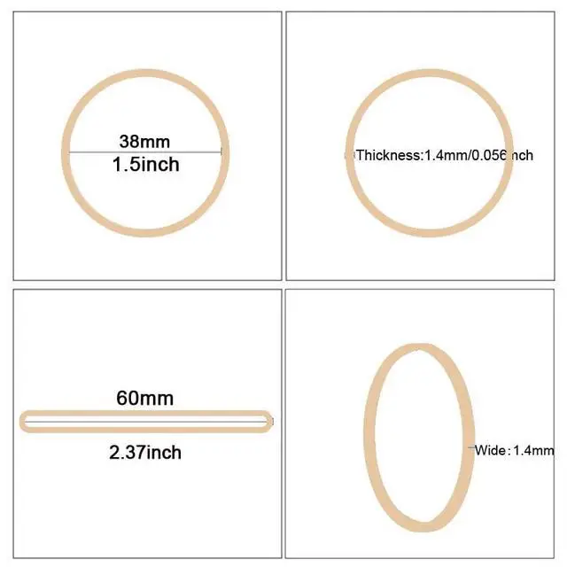 Alt view image 4 of 5 - Rubber Bands Size16 Elastic Rubber Band #16 Light Brown 600Pcs | Rubber Bands for Office Supplies File Folders Litter Box