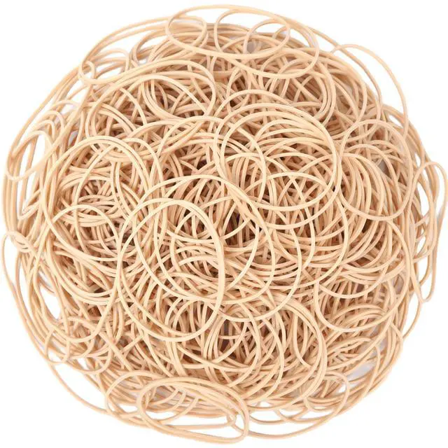 Alt view image 3 of 6 - Rubber Bands Size 19 Beige 500pcs Elastic Rubber Band for Office Supplies | Rubber Bands Heavy Duty Small Strong for Home Office