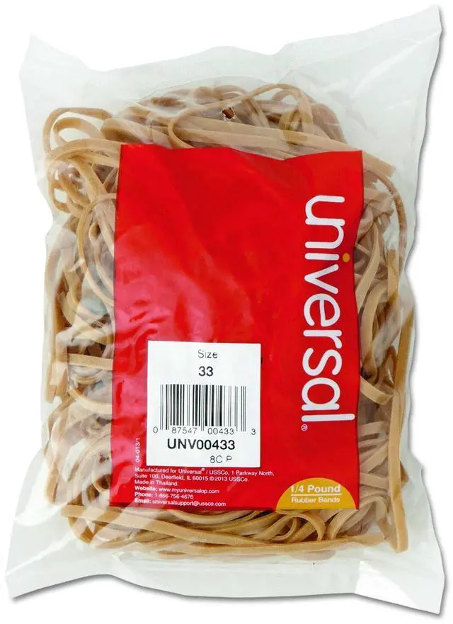 Main image of Rubber Bands, Size 33, 3-1/2" x 1/8", 160 Pack (433)