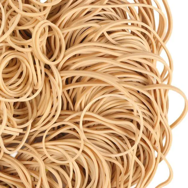 Alt view image 6 of 7 - Rubber Bands Assorted Sizes Elastic Bands Size10,size16,size33,4.8in | 4 Sizes Strong Small and Long Rubber Band for Office Supplies Beige 0.5lbs