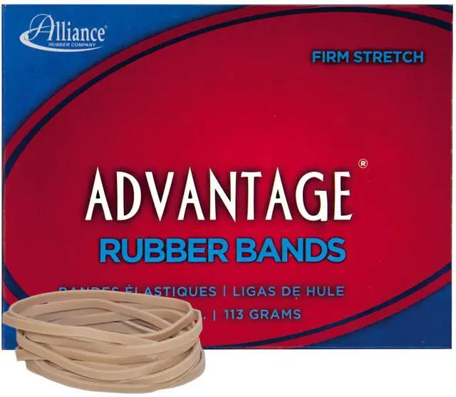 Main image of Rubber 26329 Advantage Rubber Bands Size #32, 1/4 lb Box Contains Approx. 175 Bands (3" x 1/8", Natural Crepe)