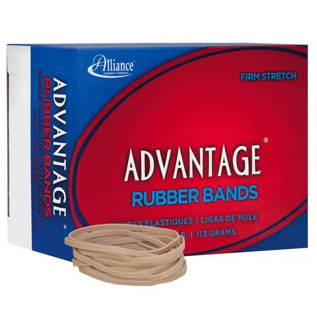 Alt view image 2 of 7 - Rubber 26329 Advantage Rubber Bands Size #32, 1/4 lb Box Contains Approx. 175 Bands (3" x 1/8", Natural Crepe)