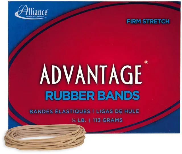 Main image of Rubber 26199 Advantage Rubber Bands Size #19, 1/4 lb Box Contains Approx. 312 Bands (3 1/2" x 1/16", Natural Crepe) , Beige